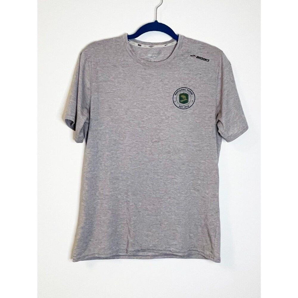 Brooks REI Co-op National Parks Graphic Tee Men’s Medium Gray Running Outdoor